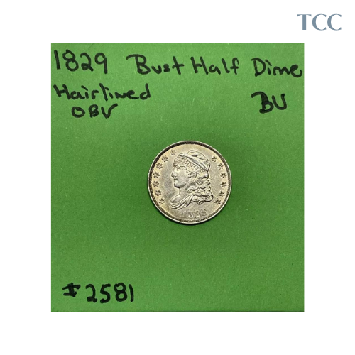 1829 Capped Bust Half Dime H10c