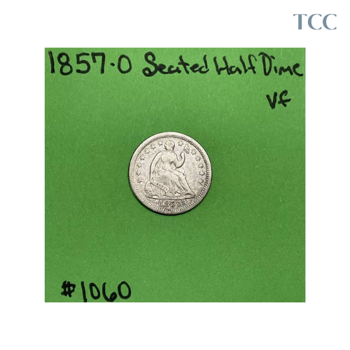 1857-O Seated Liberty Half Dime VF Very Fine