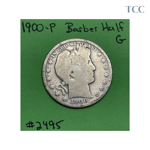 1900 P Barber Half Dollar 90% Silver