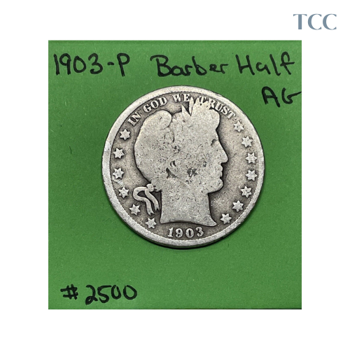 1903 Barber Silver Half Dollar 90% Silver