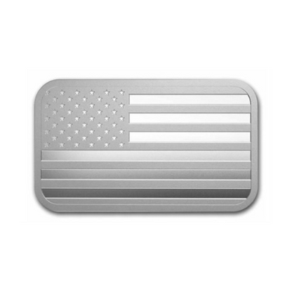 1 oz Silver Bar American Flag Design