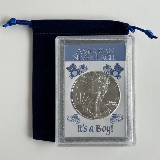 2024 It's A Boy 1oz American Silver Eagle Gift Set