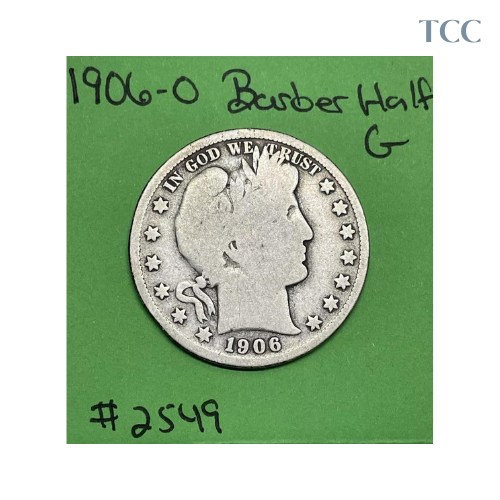 1906 O Barber Half Dollar 90% Silver Good (G)