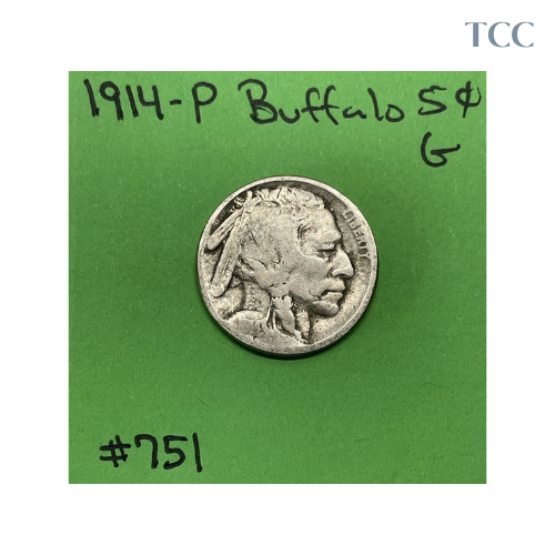 1914-P Buffalo Indian Head Nickel Good (G)