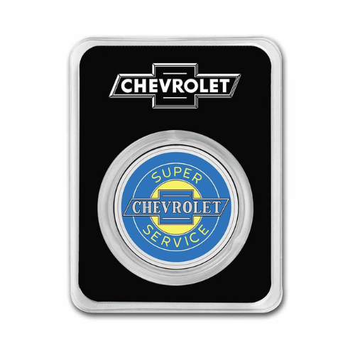Chevrolet Service Neon Sign 1 oz Colorized Silver (in TEP)