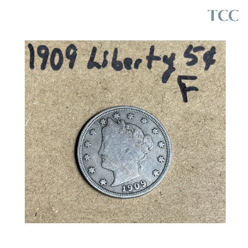 1909 Liberty Head V Nickel 5 Cent Piece Fine