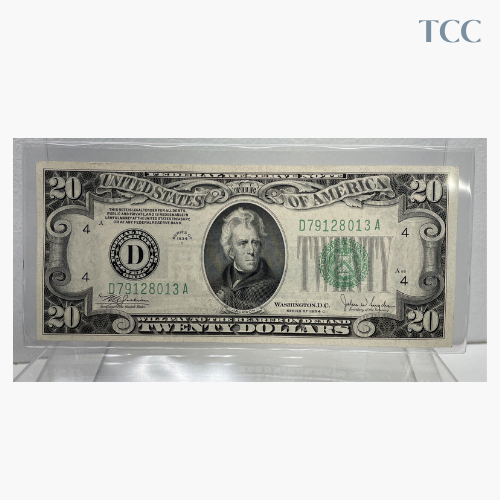 1934 C $20 Dollar Federal Reserve Note Cleveland
