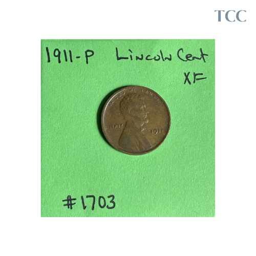 1911 P Lincoln Wheat Cent Extra Fine (F)
