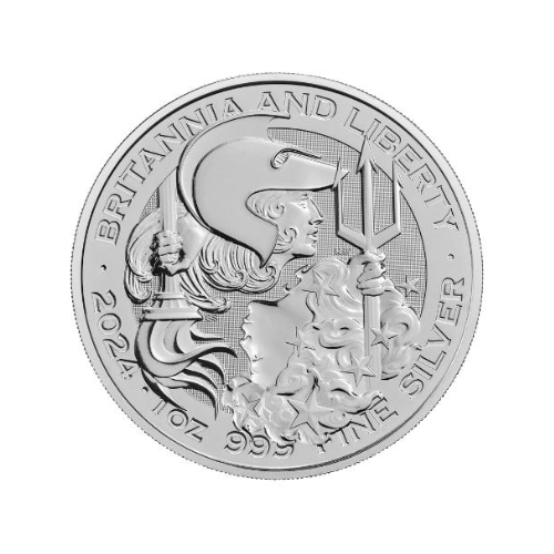 2024 1 oz British Silver Britannia and Liberty Coin BU