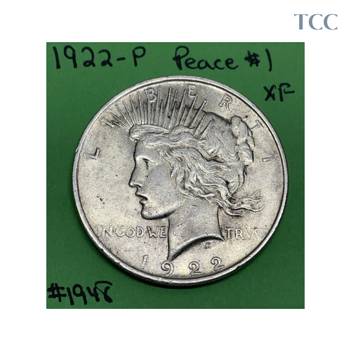 1922-P Peace Silver Dollar XF