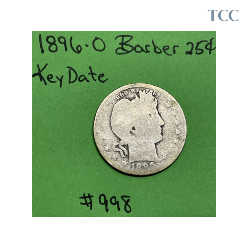 1896-O Barber Quarter Key Date