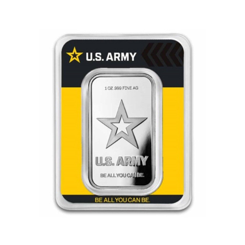 1 oz .999 Silver Bar U.S. Army Logo In TEP