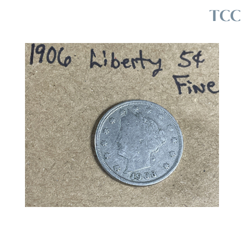1906 Liberty Head V Nickel 5 Cent Piece Fine