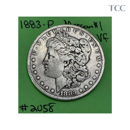 1883-P Morgan Silver Dollar VF Very Fine 90% Silver
