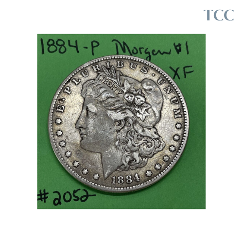 1884-P Morgan Silver Dollar XF Extra Fine 90% Silver