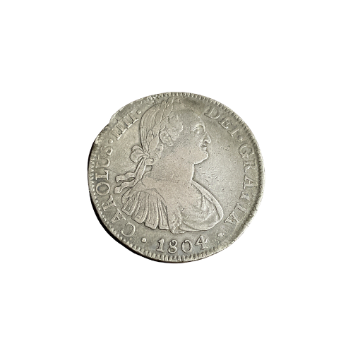 1804 MO Silver 8 Reales Mexico Pillar Dollar
