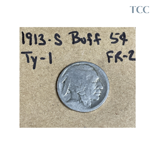 1913 S Buffalo Nickel Type 1 Fair FR