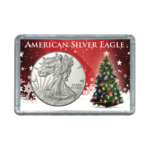 American Silver Eagle Christmas Tree Frosted Case