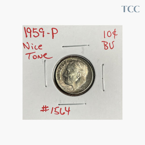 1959-P Roosevelt Dime Uncirculated BU 90% Silver
