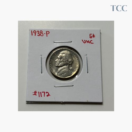 1938 P Jefferson Nickel Uncirculated