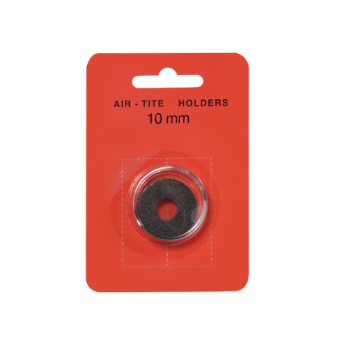 Black Ring Air Tite 10mm Coin Capsules