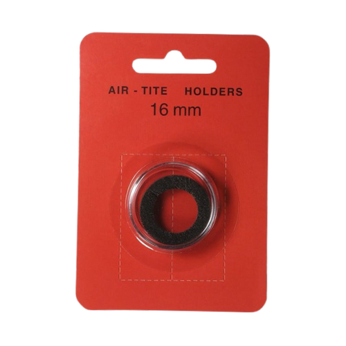 Black Ring Air Tite 16mm Coin Capsule