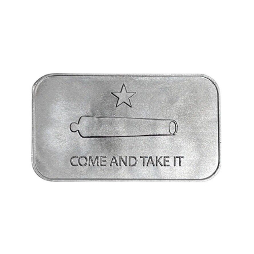 Come And Take It Divisible 1 oz .999 Silver Bar (BU) Cannon Obverse