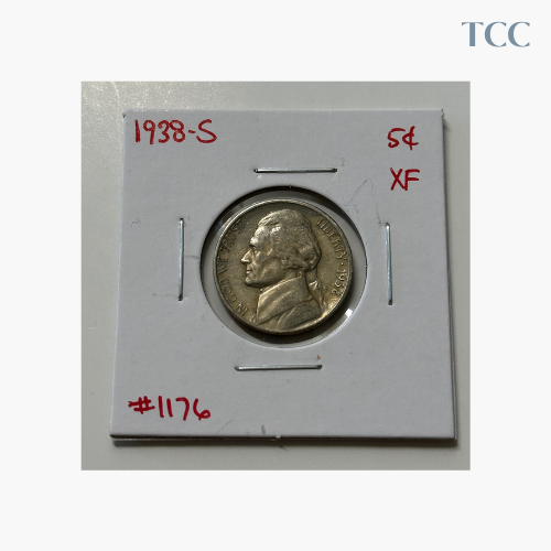 1938 S Jefferson Nickel Extra Fine (XF)