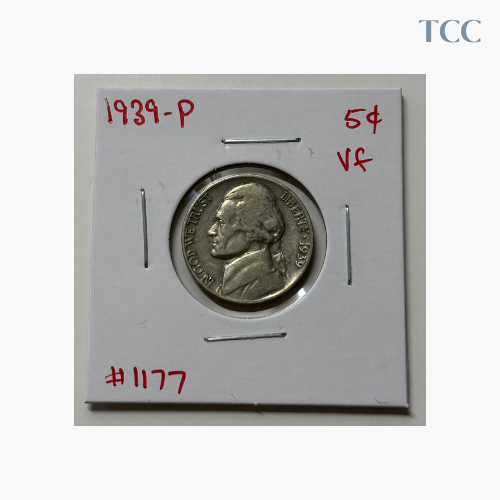 1939 P Jefferson Nickel Very Fine (VF)