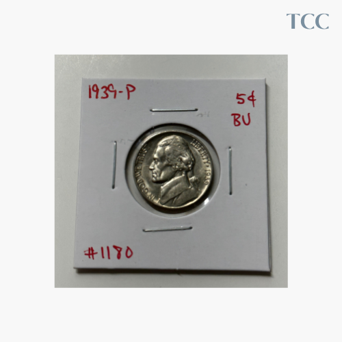1939 P Jefferson Nickel Brilliant Uncirculated (BU)