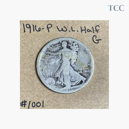 1916-P Walking Liberty Half Dollar 90% Silver