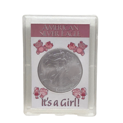 American Silver Eagle "It's A Girl!" Frosted Case