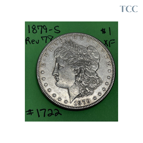 1879 S Rev 78 Morgan Dollar Extremely Fine (EFXF) 90% Silver