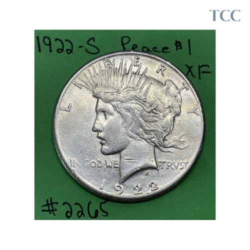 1922 S Peace Silver Dollar $1 XF Extra Fine