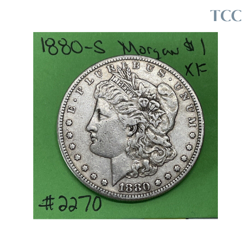 1880 S Morgan Dollar XF EF Extremely Fine 90% Silver