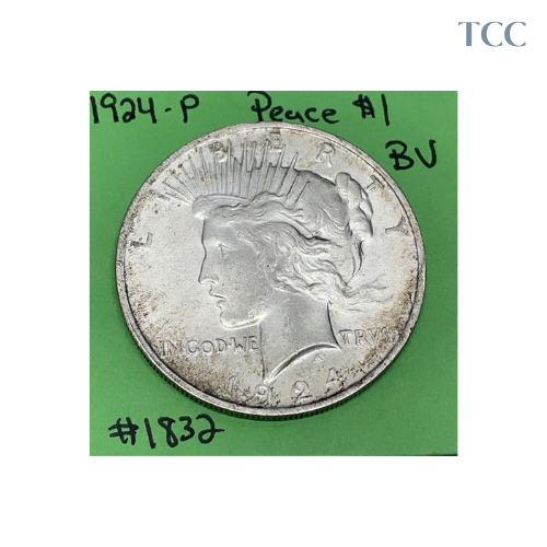 1924 Peace Dollar Gem BU Uncirculated 90% Silver