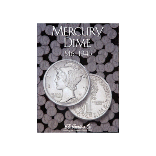 HE Harris Mercury Dimes Folder 1916-1945