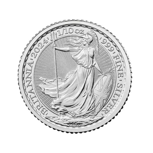 2024 1/10 oz British Royal Mint Britannia .999 Silver Coin (BU)