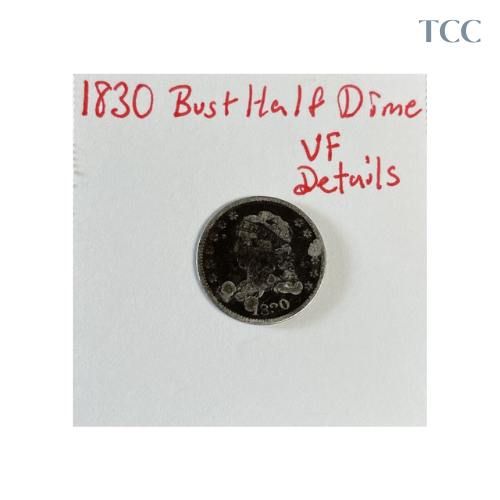 1830 Capped Bust Half Dime Silver Very Fine (VF)
