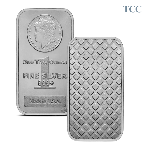 1 oz. Highland Mint Silver Bar - Morgan Dollar Design .999+ Fine