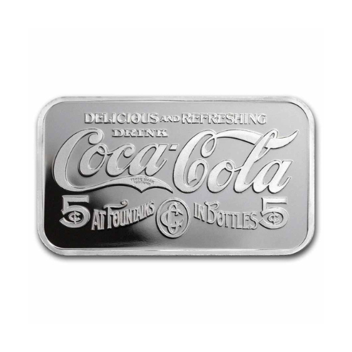 Coca-Cola® Vintage 1 oz Silver Struck Bar