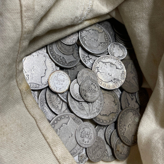 90% Silver Assorted Barber Coins Circulated