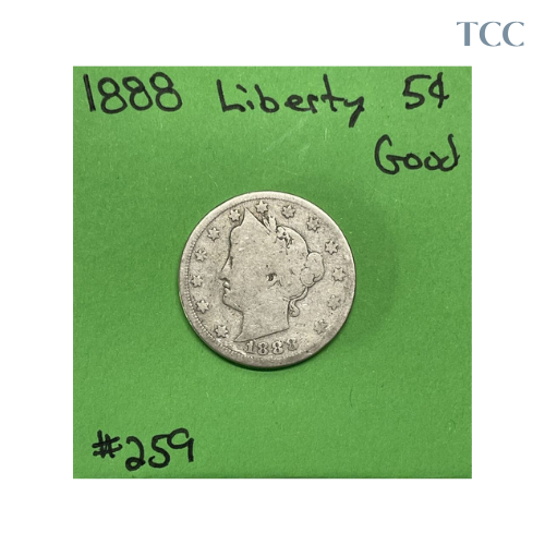 1888 Liberty V Nickel Good
