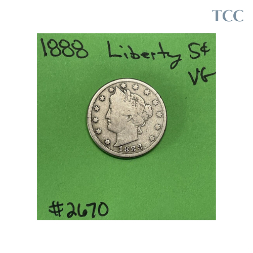 1888 Liberty V Nickel VG Very Good