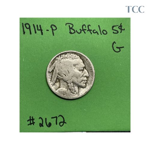 1914-P Buffalo Nickel 5c Good