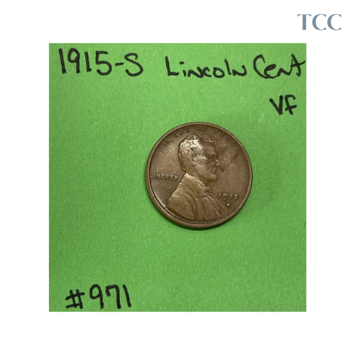 1915 S Lincoln Wheat Cent VF Very Fine