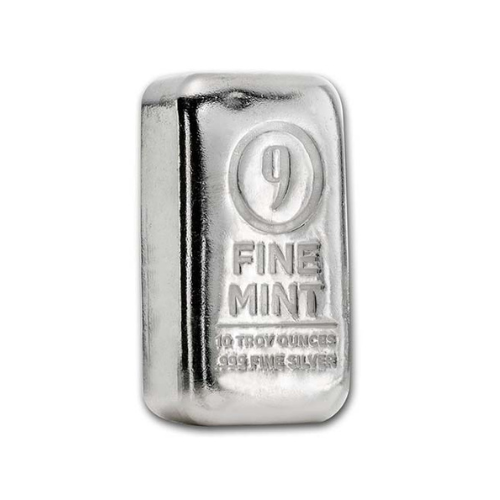 9Fine Mint 10oz Cast-Poured Silver Bar