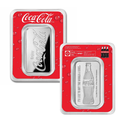 Coca Cola 1oz Silver Bar Struck (In TEP)