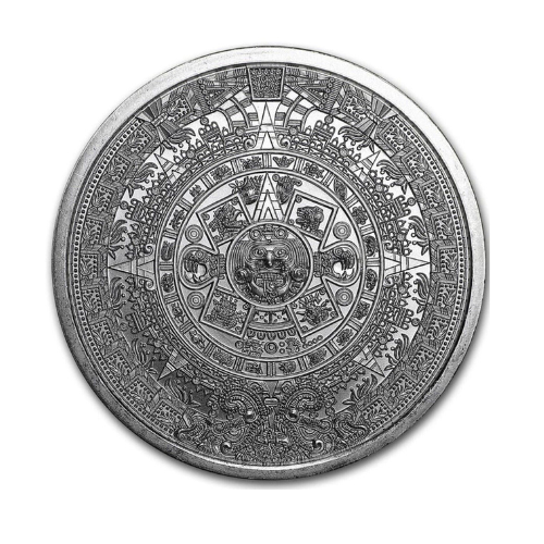 1 oz. Golden State Mint Silver Round Aztec/Mayan Calendar .999 Fine