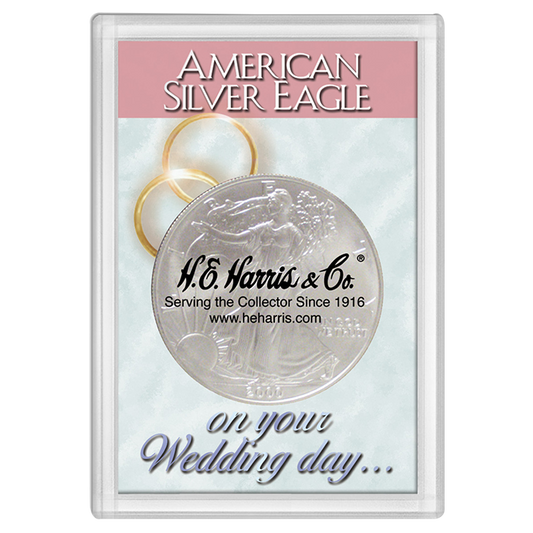 American Silver Eagle Wedding Day Frosted Case